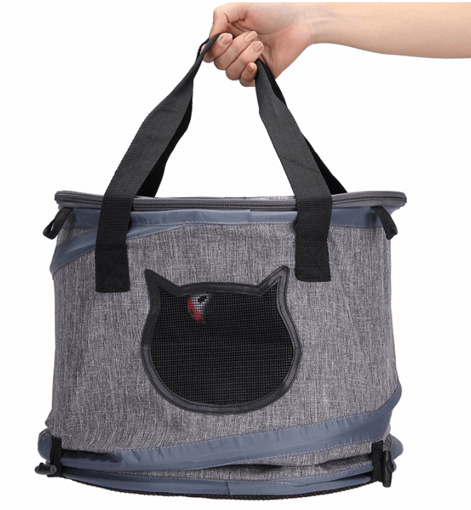 NebulaFlux 0 Grey Fodable Pet Dog Cat Carrier Bag Outdoor