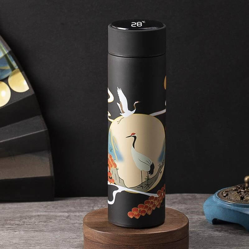 NebulaFlux Black / 500ml Smart Touch Display Temperature Water Cup
