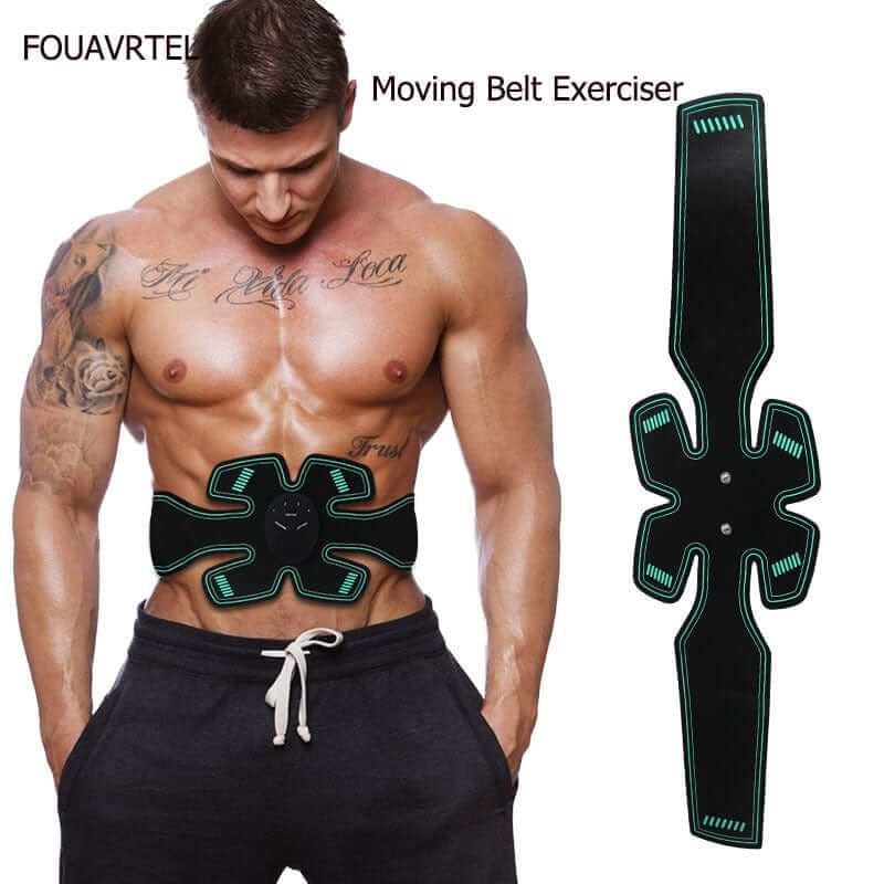 NebulaFlux Black English / Battery belt Fitness muscle stickers