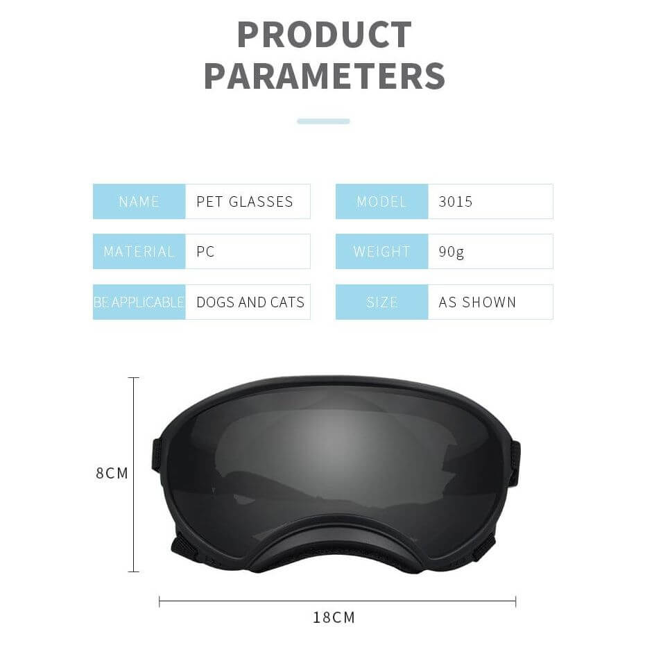 NebulaFlux Calming and aromatherapy pet accessories Ski Pet Dog Wind Protection Goggles Accessories