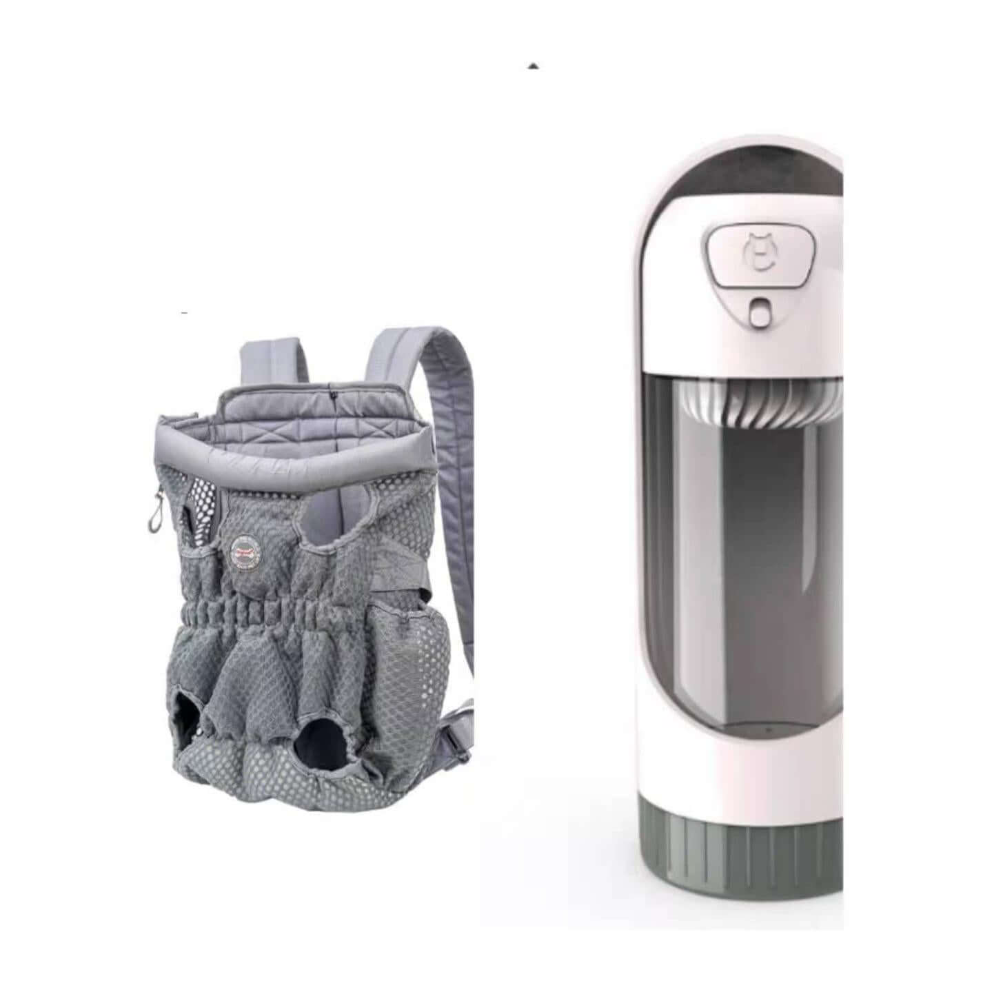 NebulaFlux Elegant pet carriers with fashionable de Gray pink Filter / L Pet Carrier Backpack Outdoor Travel Mesh Breathable Shoulder Bags