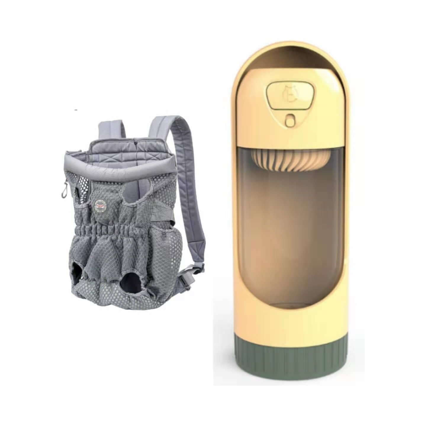 NebulaFlux Elegant pet carriers with fashionable de Gray yellow Filter / L Pet Carrier Backpack Outdoor Travel Mesh Breathable Shoulder Bags