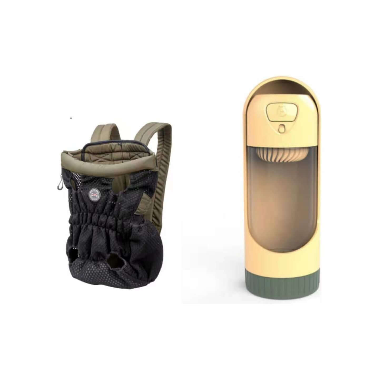 NebulaFlux Elegant pet carriers with fashionable de Green yellow Filter / L Pet Carrier Backpack Outdoor Travel Mesh Breathable Shoulder Bags