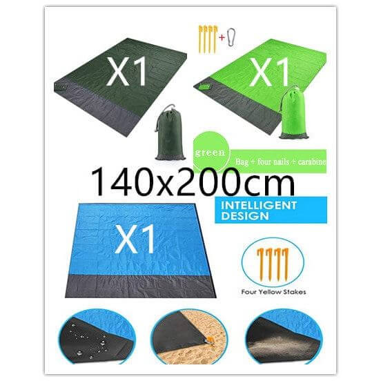 NebulaFlux Foldable or portable exercise mats 16style / 140x200cm New Portable Foldable Waterproof Picnic Mat