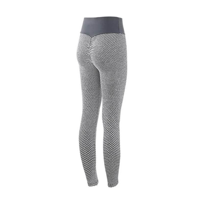 NebulaFlux Grey / 2XL Plaid Leggings Fitness Yoga Pants Women's Seamless High Waist Breathable Gym Leggings
