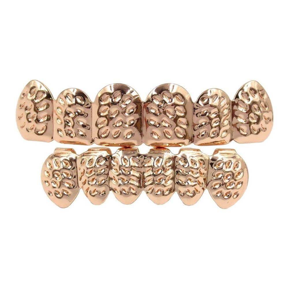 NebulaFlux Pattern rose gold Halloween Prom Gold Braces Spike Dress Up