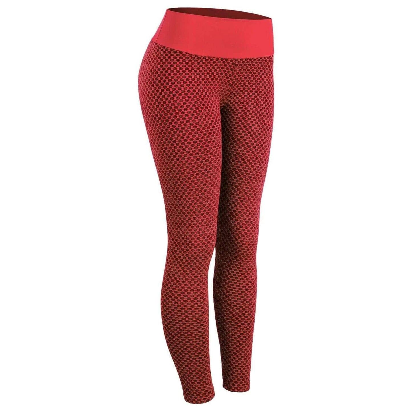 NebulaFlux Red / 2XL Plaid Leggings Fitness Yoga Pants Women's Seamless High Waist Breathable Gym Leggings