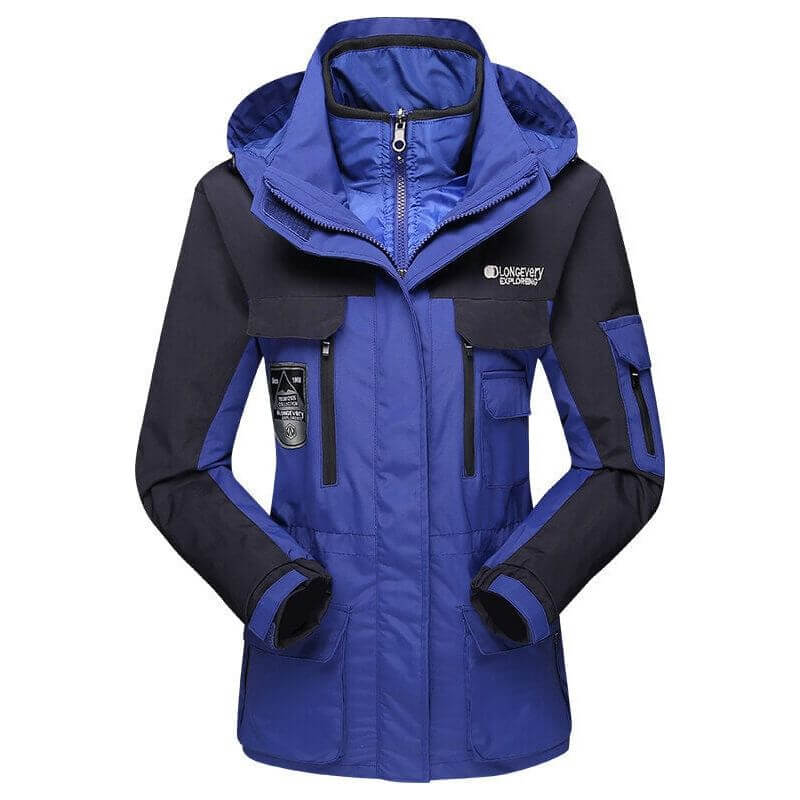 NebulaFlux Technical jackets and windbreakers Dark BlueFemale / S Three In One Jacket With Two Detachable Jackets