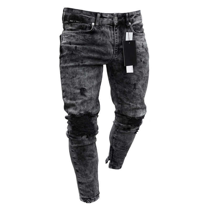 Men's ripped pants denim pants