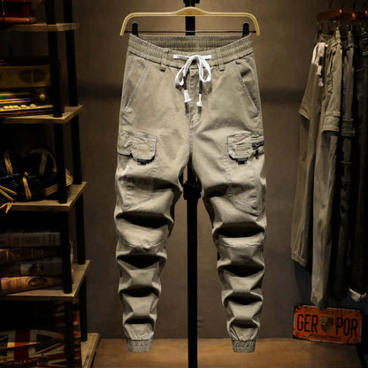 Lace-up casual cargo pants