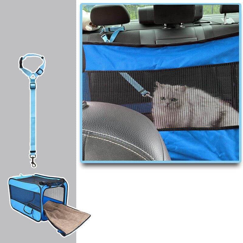 NebulaFlux 0 Blue / With pet safety belt / M Pet Travel Carrier Bag Portable Pet Bag