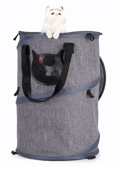 NebulaFlux 0 Grey Fodable Pet Dog Cat Carrier Bag Outdoor