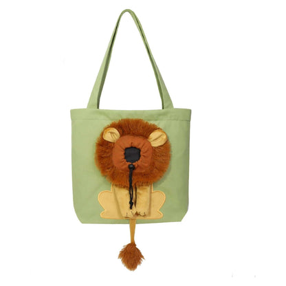 NebulaFlux 0 Light Green / S Soft Pet Carriers Lion Design Portable