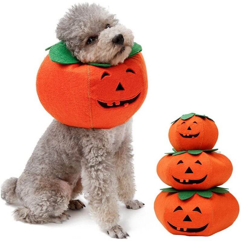 NebulaFlux Calming and aromatherapy pet accessories Pet Halloween Pumpkin Collars Cute Pet Cosplay Accessories