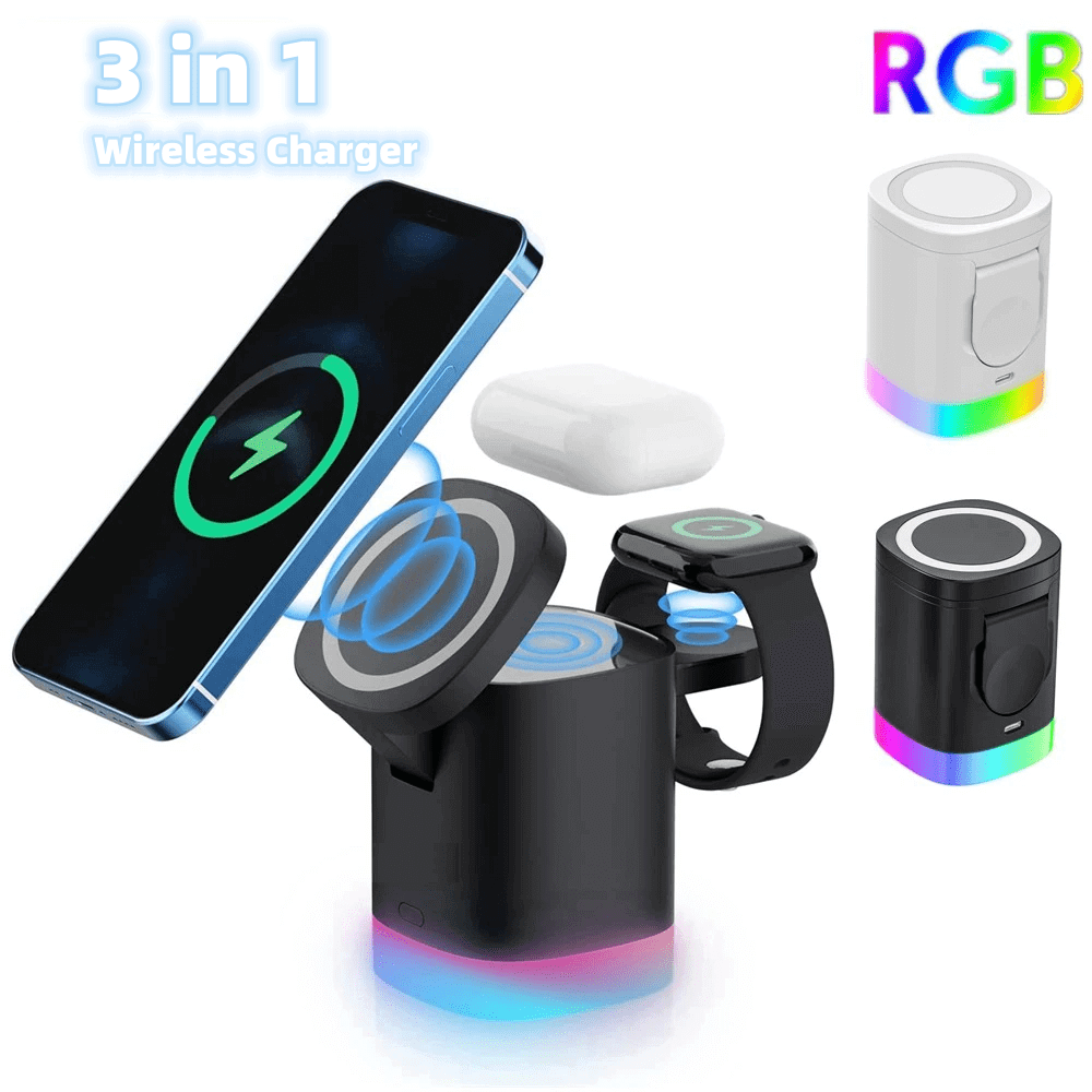 NebulaFlux charger 3 In 1 Magnetic Wireless Fast Charger