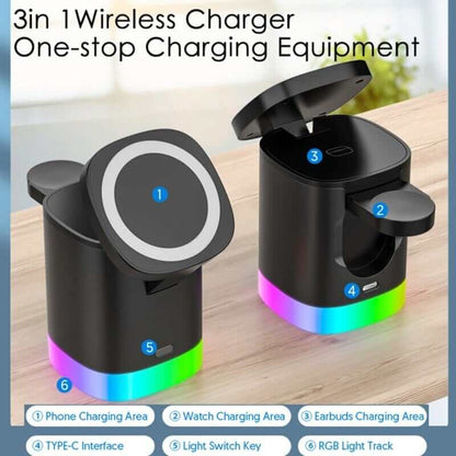 NebulaFlux charger 3 In 1 Magnetic Wireless Fast Charger