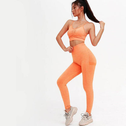 NebulaFlux clothes Knitted Seamless Shrinking Peach Hip Yoga Pants