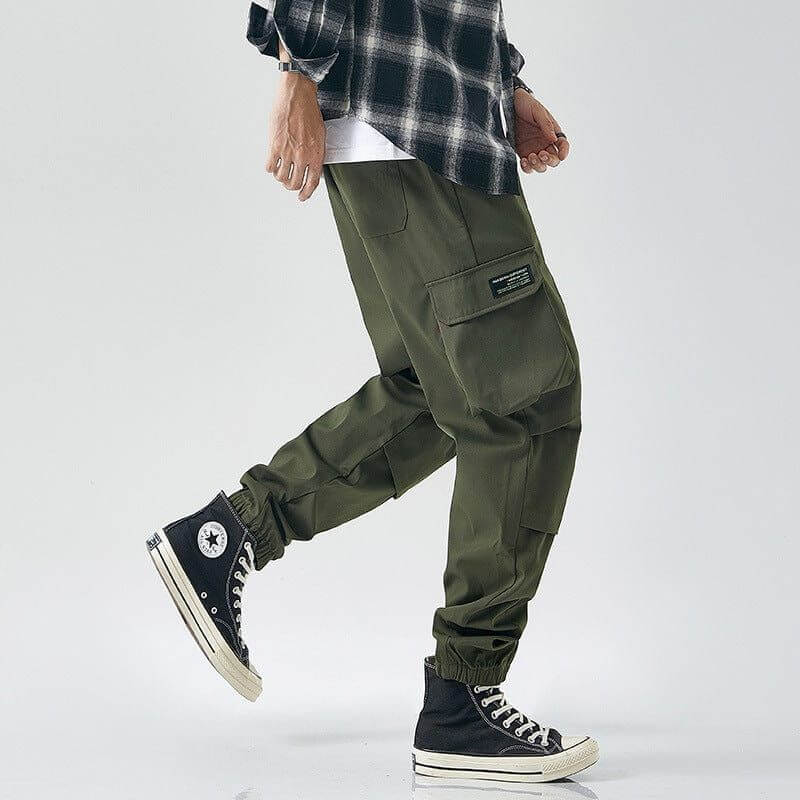 NebulaFlux Durable denim and cargo pants Army Green / 2XL Men's New Multi-pocket Workwear Plus Size Straight Trousers