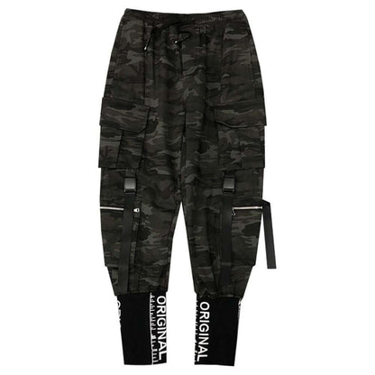 NebulaFlux Durable denim and cargo pants Camouflage / S High-end cargo pants with embroidery