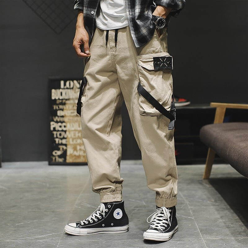 NebulaFlux Durable denim and cargo pants Khaki / L New Casual Pants Men Cotton Cargo Pants