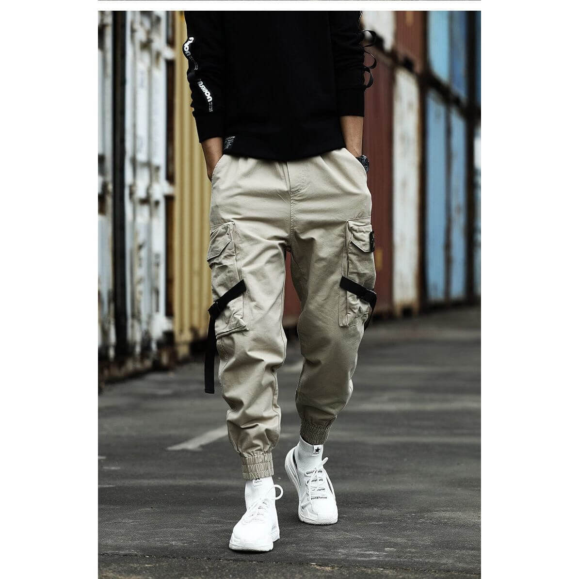 NebulaFlux Durable denim and cargo pants New Casual Pants Men Cotton Cargo Pants