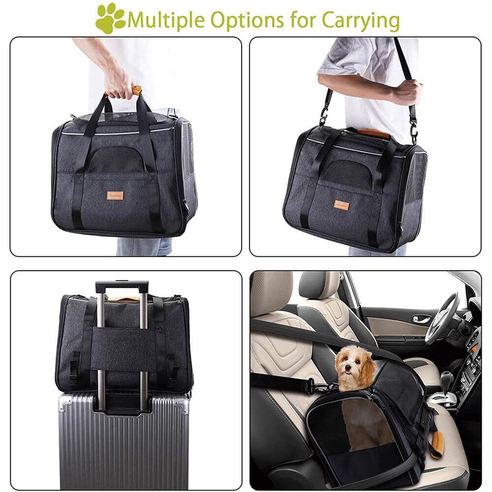 NebulaFlux Elegant pet carriers with fashionable de Cat Carrier Soft Dog Carrier Foldable Portable Bag Pet