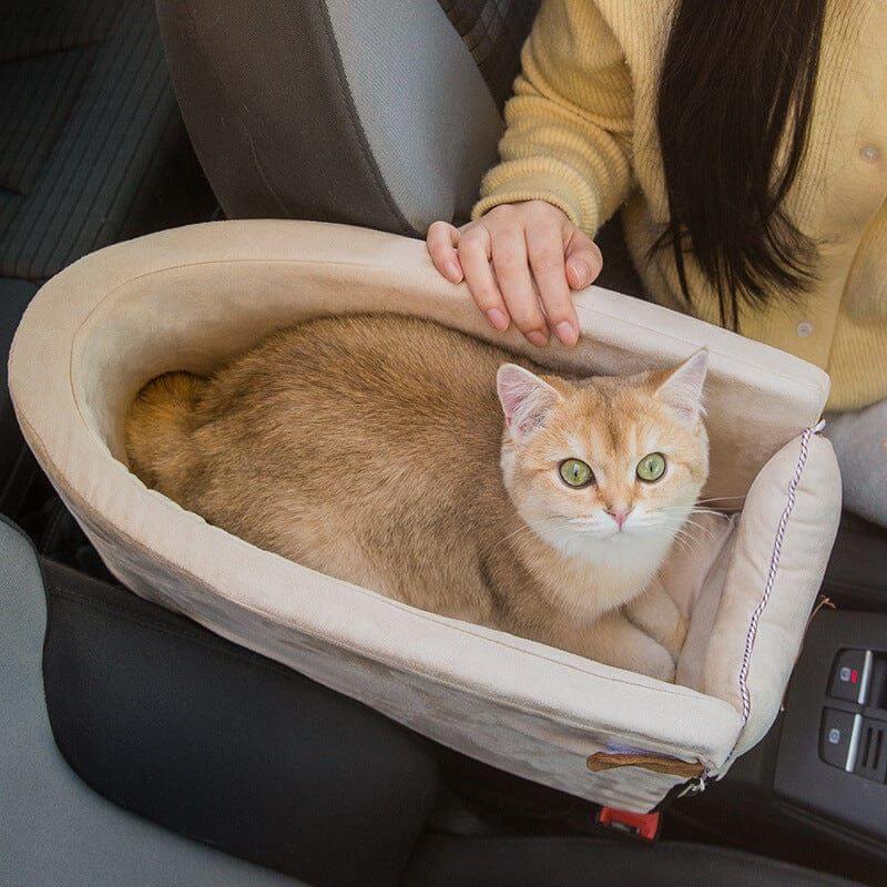 NebulaFlux Elegant pet carriers with fashionable de Dog Car Seat Pet Carrier Universal Armrest Box