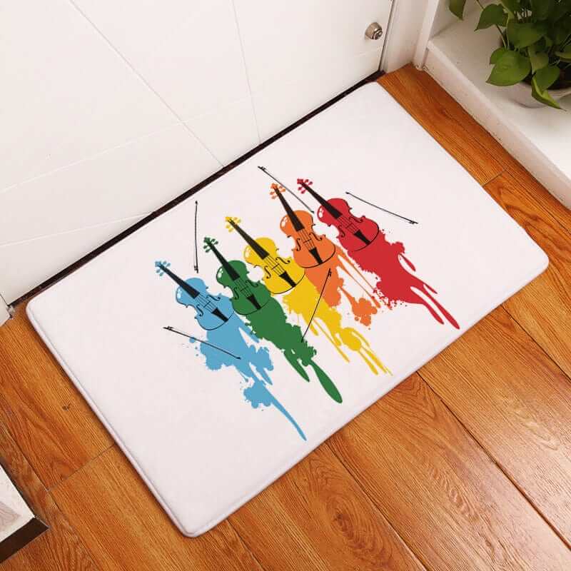 NebulaFlux Foldable or portable exercise mats A10A / 40X60 Flannel Piano Key Floor Mats, Digital Printing Foot Mat