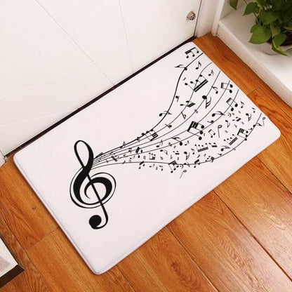 NebulaFlux Foldable or portable exercise mats A2A / 40X60 Flannel Piano Key Floor Mats, Digital Printing Foot Mat