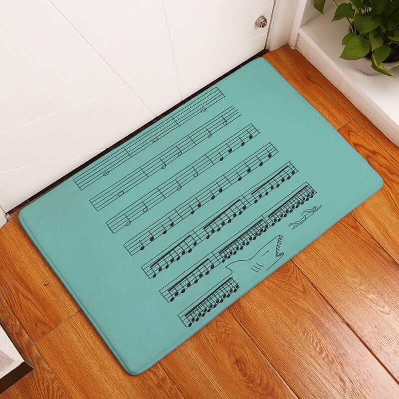 NebulaFlux Foldable or portable exercise mats A3A / 40X60 Flannel Piano Key Floor Mats, Digital Printing Foot Mat