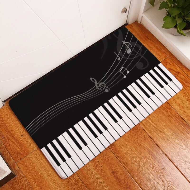 NebulaFlux Foldable or portable exercise mats A4A / 40X60 Flannel Piano Key Floor Mats, Digital Printing Foot Mat