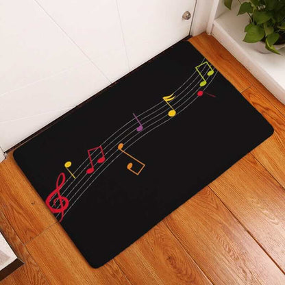 NebulaFlux Foldable or portable exercise mats A5A / 40X60 Flannel Piano Key Floor Mats, Digital Printing Foot Mat