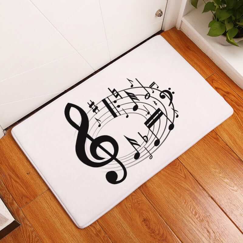 NebulaFlux Foldable or portable exercise mats A6A / 40X60 Flannel Piano Key Floor Mats, Digital Printing Foot Mat