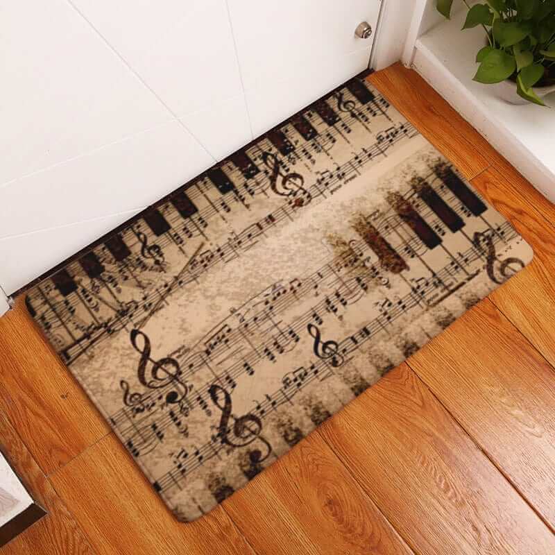 NebulaFlux Foldable or portable exercise mats A8A / 40X60 Flannel Piano Key Floor Mats, Digital Printing Foot Mat