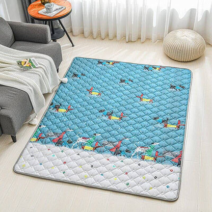 NebulaFlux Foldable or portable exercise mats H / 0.9X2m Cotton Non-slip Floor Mats Baby Crawling Mats