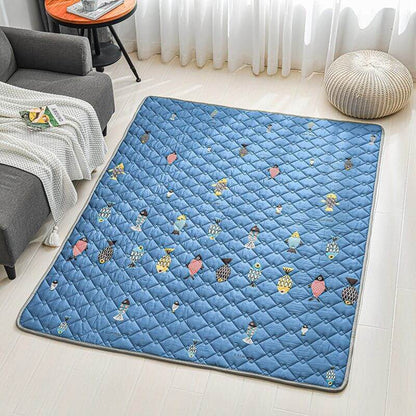 NebulaFlux Foldable or portable exercise mats J / 0.9X2m Cotton Non-slip Floor Mats Baby Crawling Mats