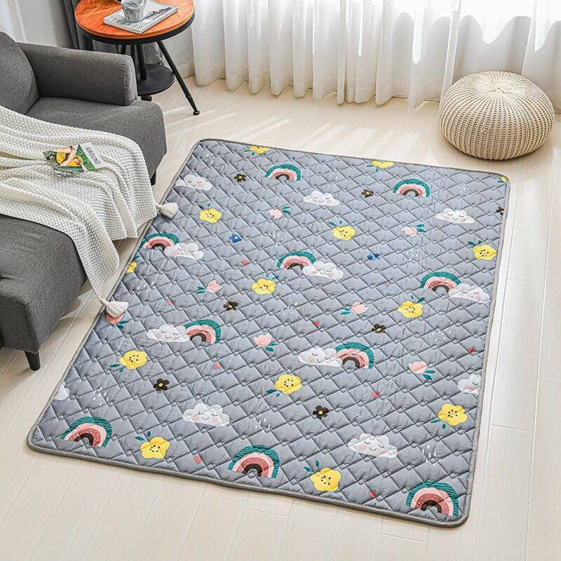 NebulaFlux Foldable or portable exercise mats K / 0.9X2m Cotton Non-slip Floor Mats Baby Crawling Mats