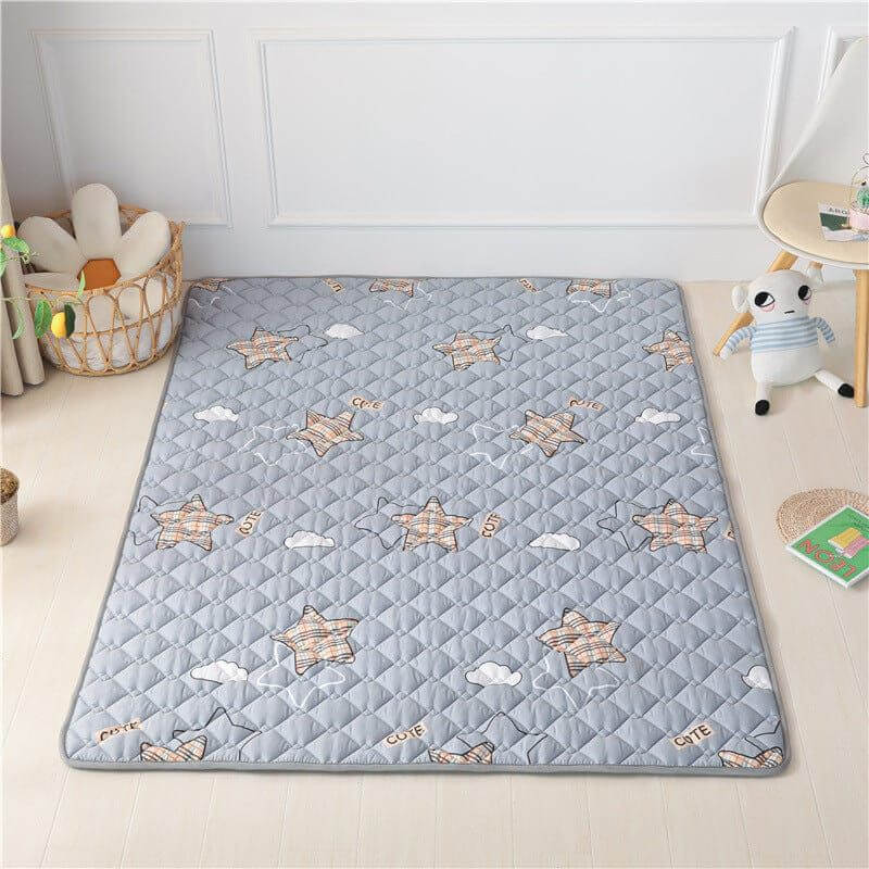 NebulaFlux Foldable or portable exercise mats M / 0.9X2m Cotton Non-slip Floor Mats Baby Crawling Mats