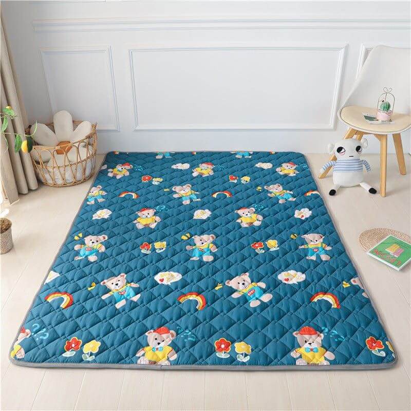 NebulaFlux Foldable or portable exercise mats O / 0.9X2m Cotton Non-slip Floor Mats Baby Crawling Mats