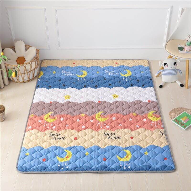 NebulaFlux Foldable or portable exercise mats Q / 0.9X2m Cotton Non-slip Floor Mats Baby Crawling Mats