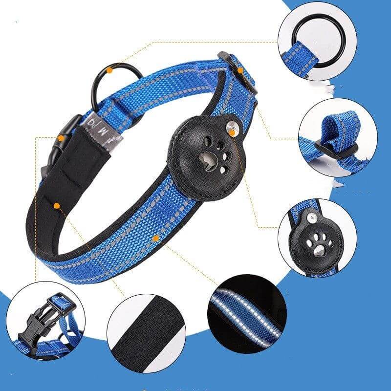 NebulaFlux Fun and colorful pet toys with unique sh Leather Nylon Pull Resistant Reflective Pet Collar