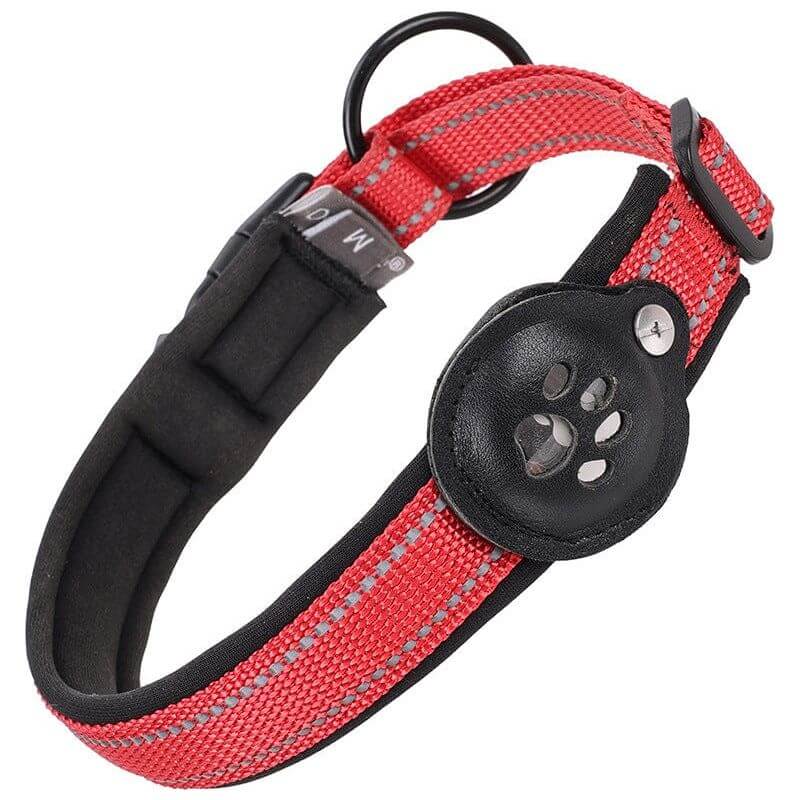 NebulaFlux Fun and colorful pet toys with unique sh Red / L Leather Nylon Pull Resistant Reflective Pet Collar