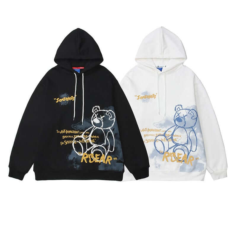 NebulaFlux Graphic hoodies and oversized sweatshirt Bear Graphic Print Hoodie