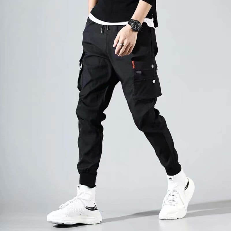 NebulaFlux K602 black / 2XL Guochao Functional Wind Overalls Men's Trousers