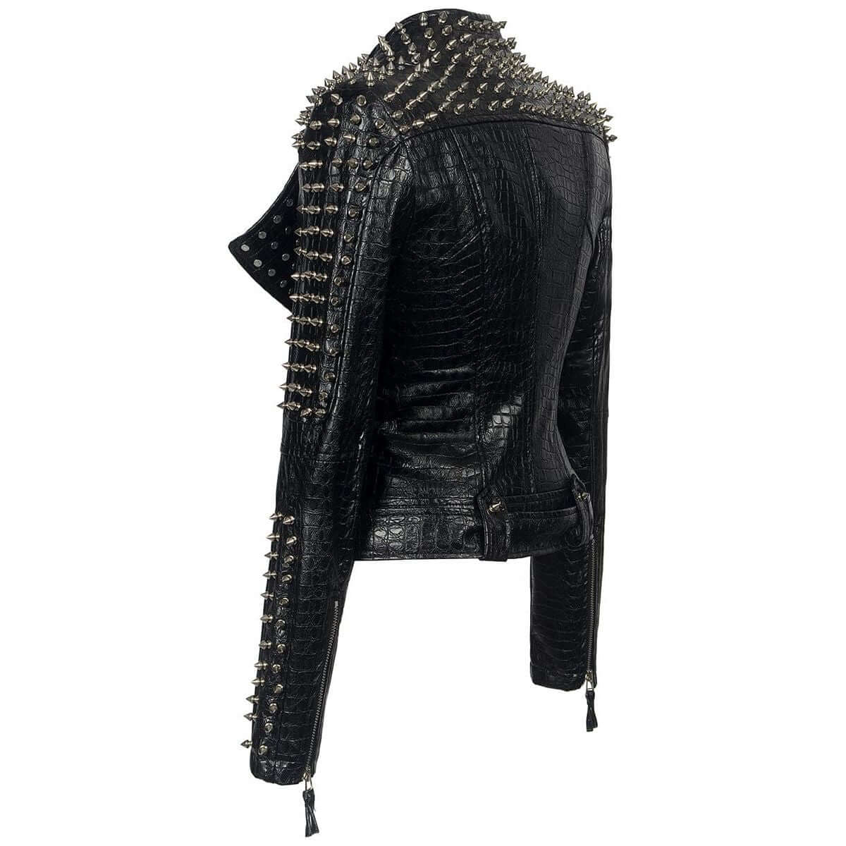 NebulaFlux Leather jackets with bold hardware Short leather jacket