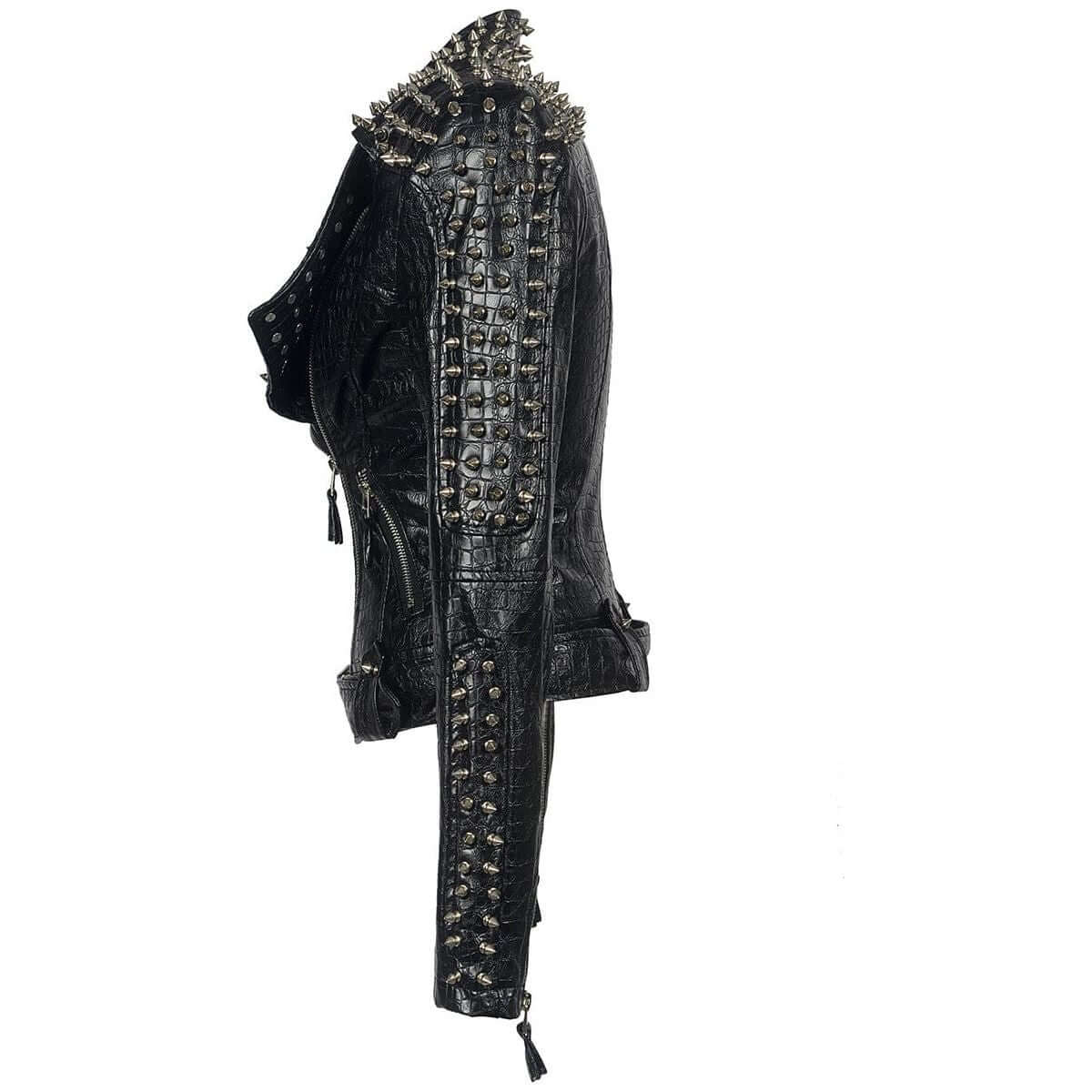 NebulaFlux Leather jackets with bold hardware Short leather jacket