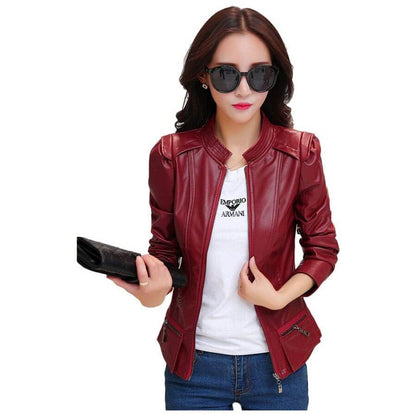 NebulaFlux Leather jackets with bold hardware Wine Red / M Locomotive leather jacket