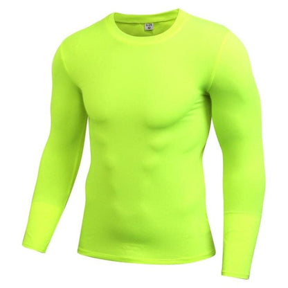 NebulaFlux Light yellow / L Men's Blank Long Sleeve Compression Top