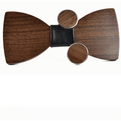 NebulaFlux Pocket squares and elegant cufflinks Cufflinks fashion wood bow tie