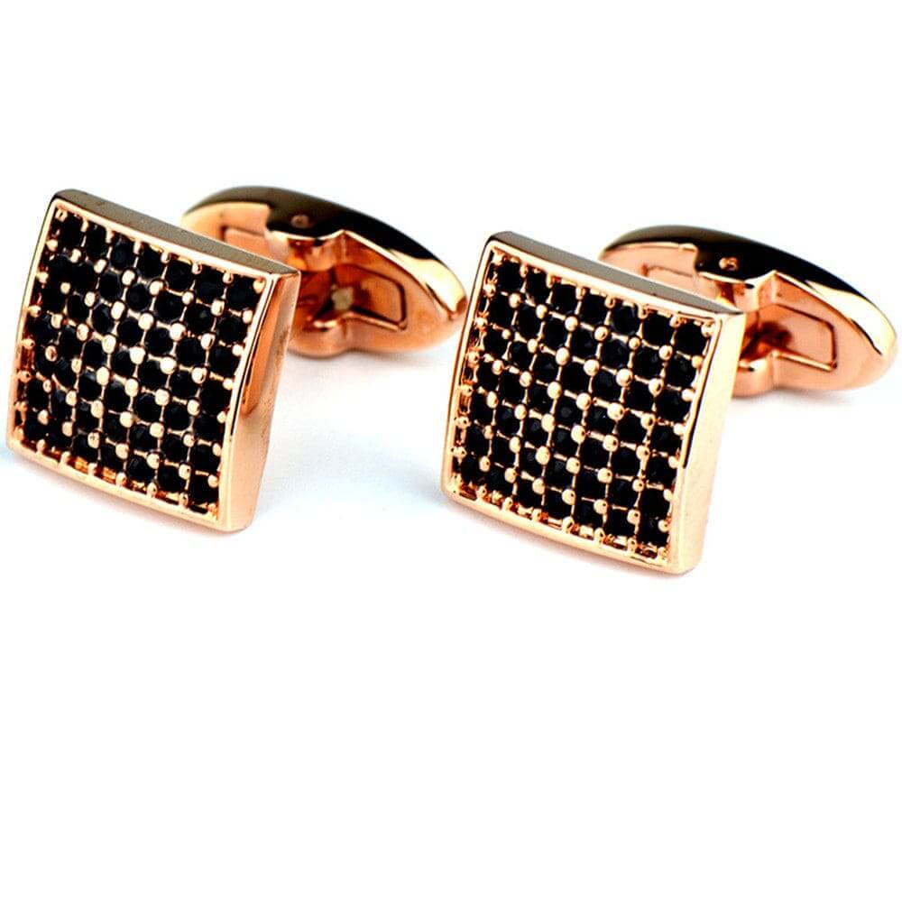 NebulaFlux Pocket squares and elegant cufflinks Full Diamond Precision White Diamond Cufflinks